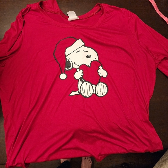 Peanuts Snoopy Christmas pajama set sz 1X Munki Munki Soft - Picture 2 of 9